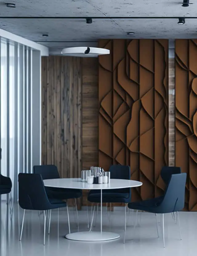 simple restaurant interior design-acoustic panel