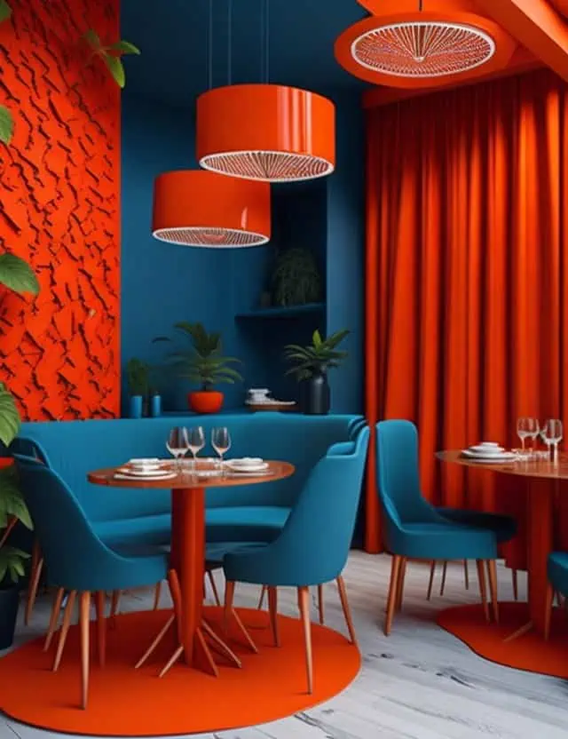 simple restaurant interior design-psychology of color