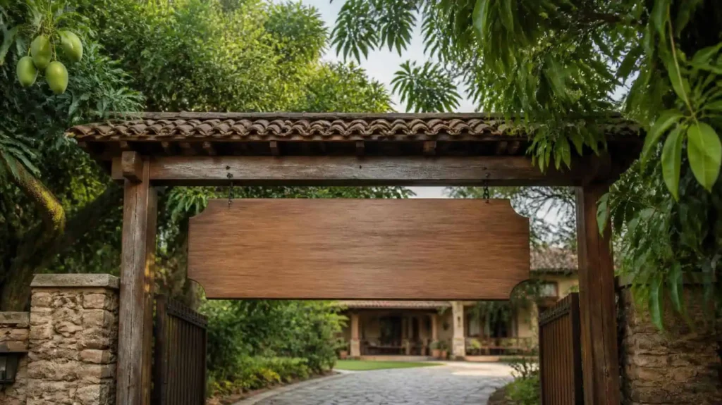 gate with farmhouse names